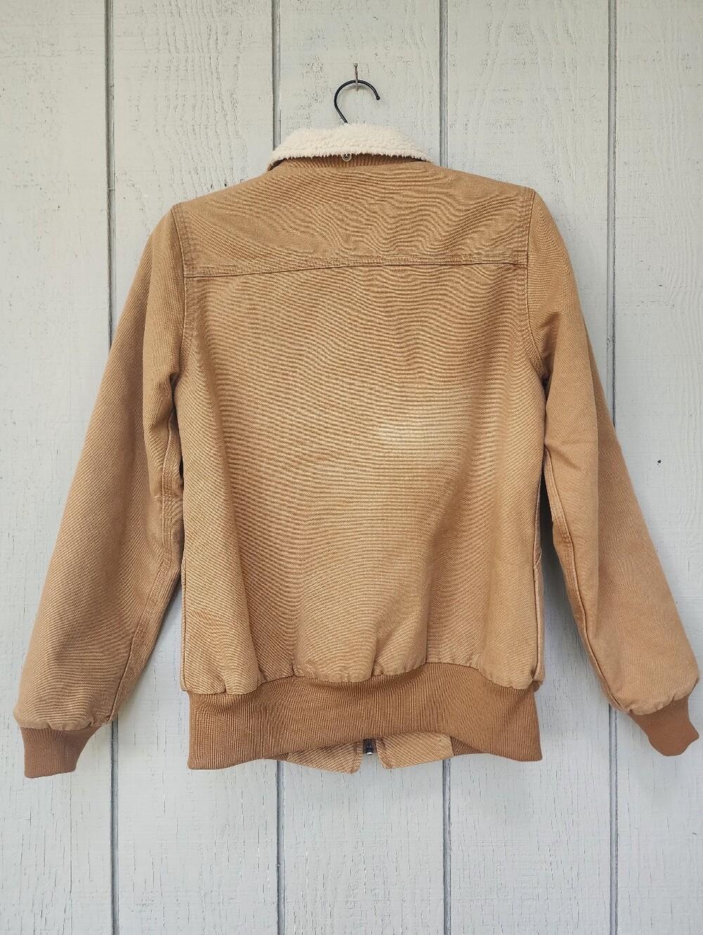 Carhartt Weathered Wildwood Sherpa Jacket Brown Sz Small - Picture 10 of 10
